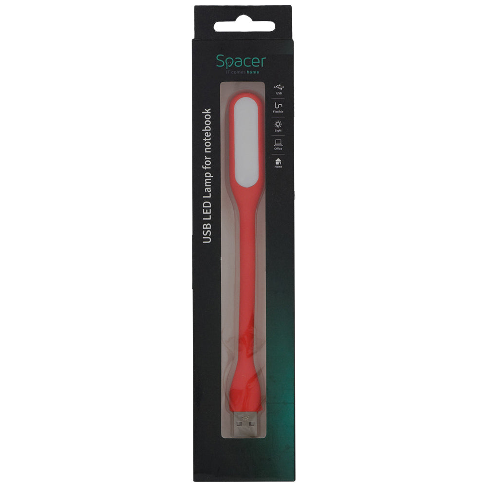 LAMPA LED USB pentru notebook, SPACER, red, "SPL-LED-RD"