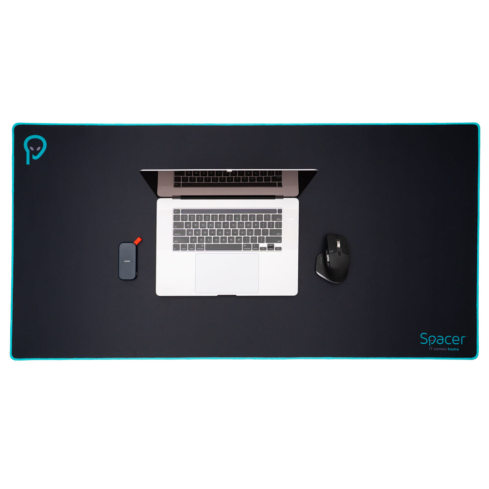 MousePAD SPACER gaming, cauciuc si material textil, 1200 x 600 x 3 mm, negru "SPMP-PAD-GAME-XL-BK"