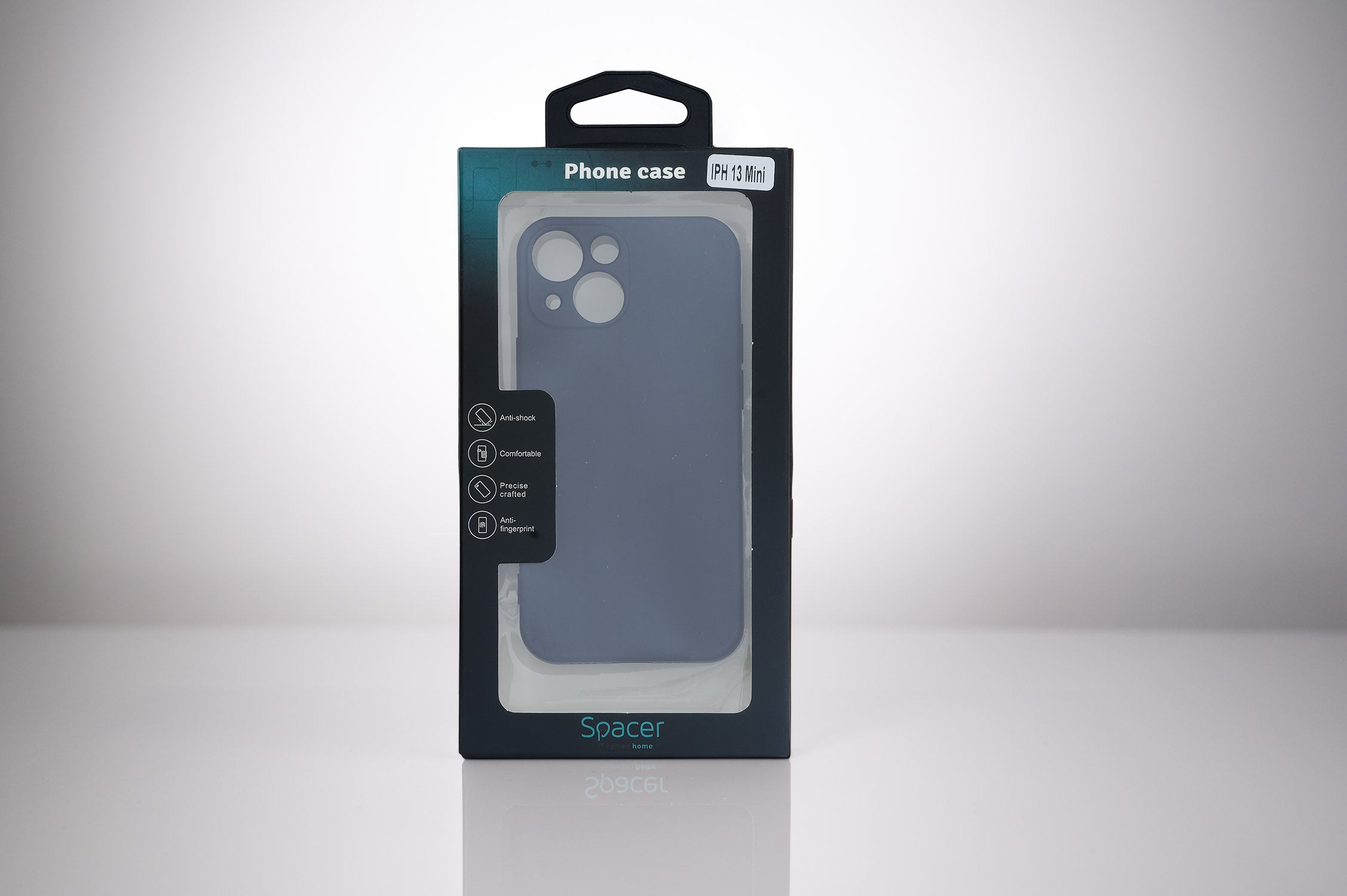 Husa Iphone 13 Mini Spacer, grosime 2mm, material flexibil silicon + interior cu microfibra, negru "SPPC-AP-IP13M-SLK"