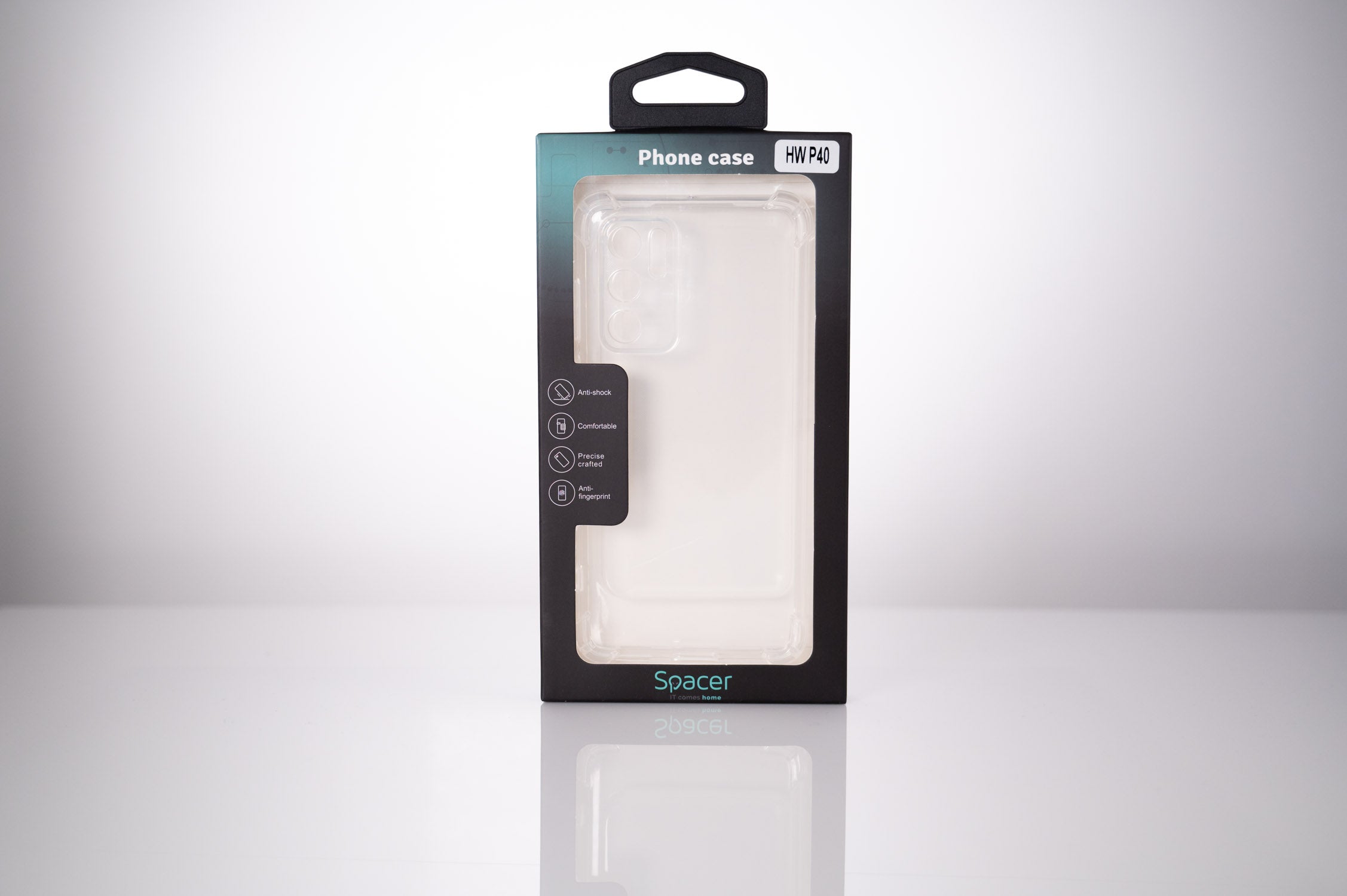 Husa Huawei telefon P 40, transparent, tip back cover, protectie suplimentara antisoc la colturi, material flexibil TPU, "SPPC-HU-P-40-CLR"