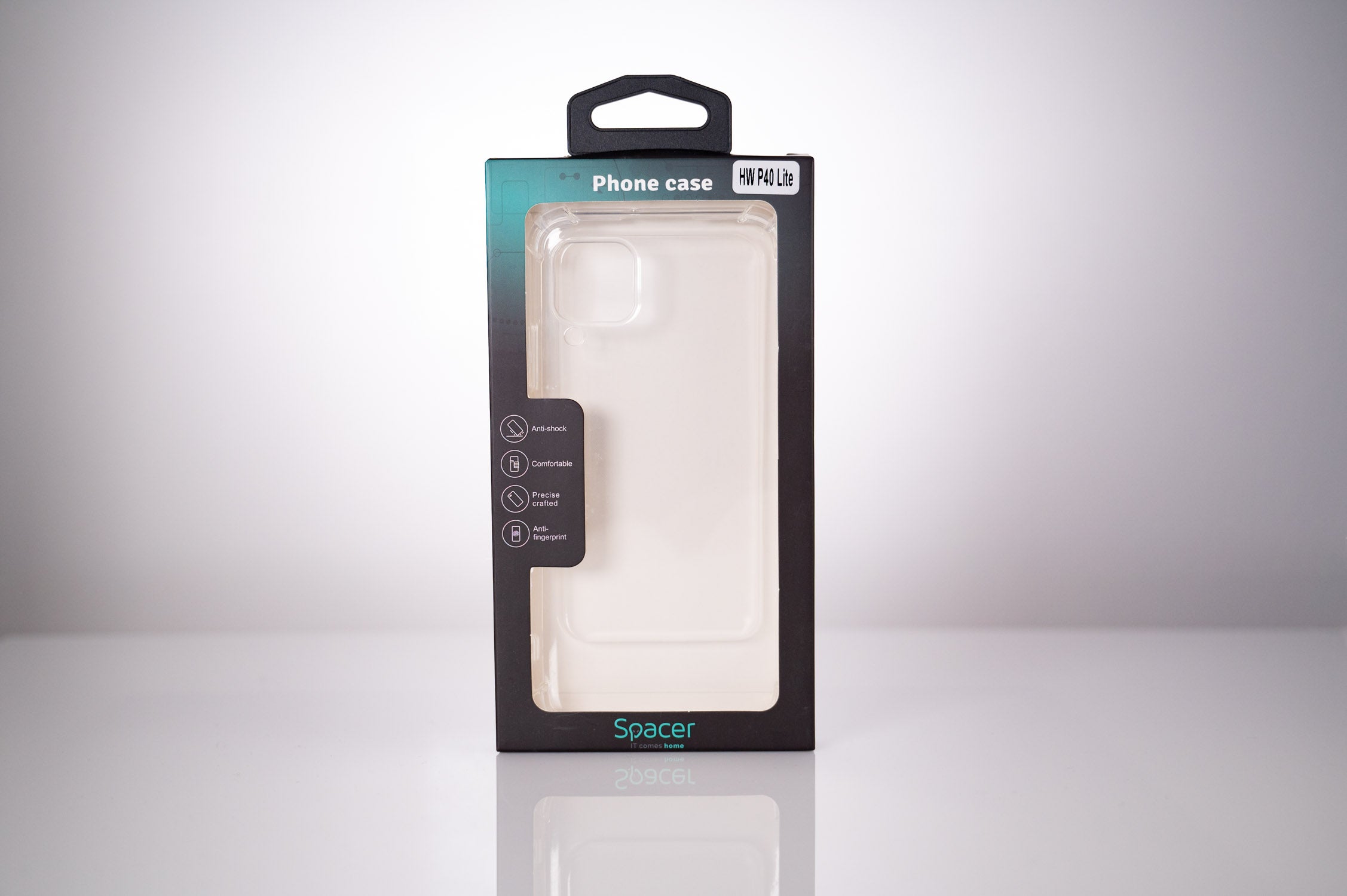 Husa Huawei telefon P 40 Lite, transparent, tip back cover, protectie suplimentara antisoc la colturi, material flexibil TPU, "SPPC-HU-P-40L-CLR"