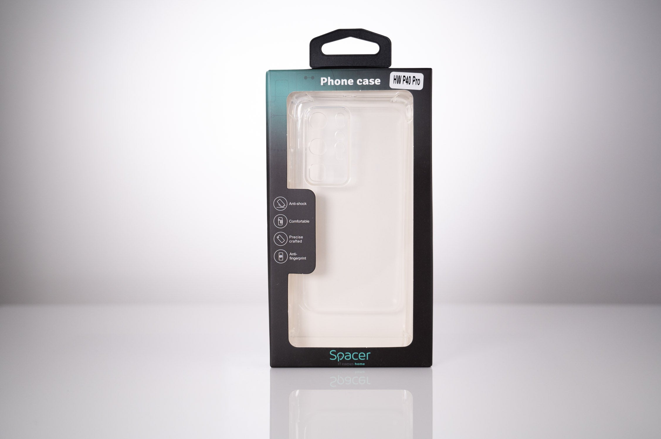 Husa Huawei telefon P 40 Pro, transparent, tip back cover, protectie suplimentara antisoc la colturi, material flexibil TPU, "SPPC-HU-P-40P-CLR"
