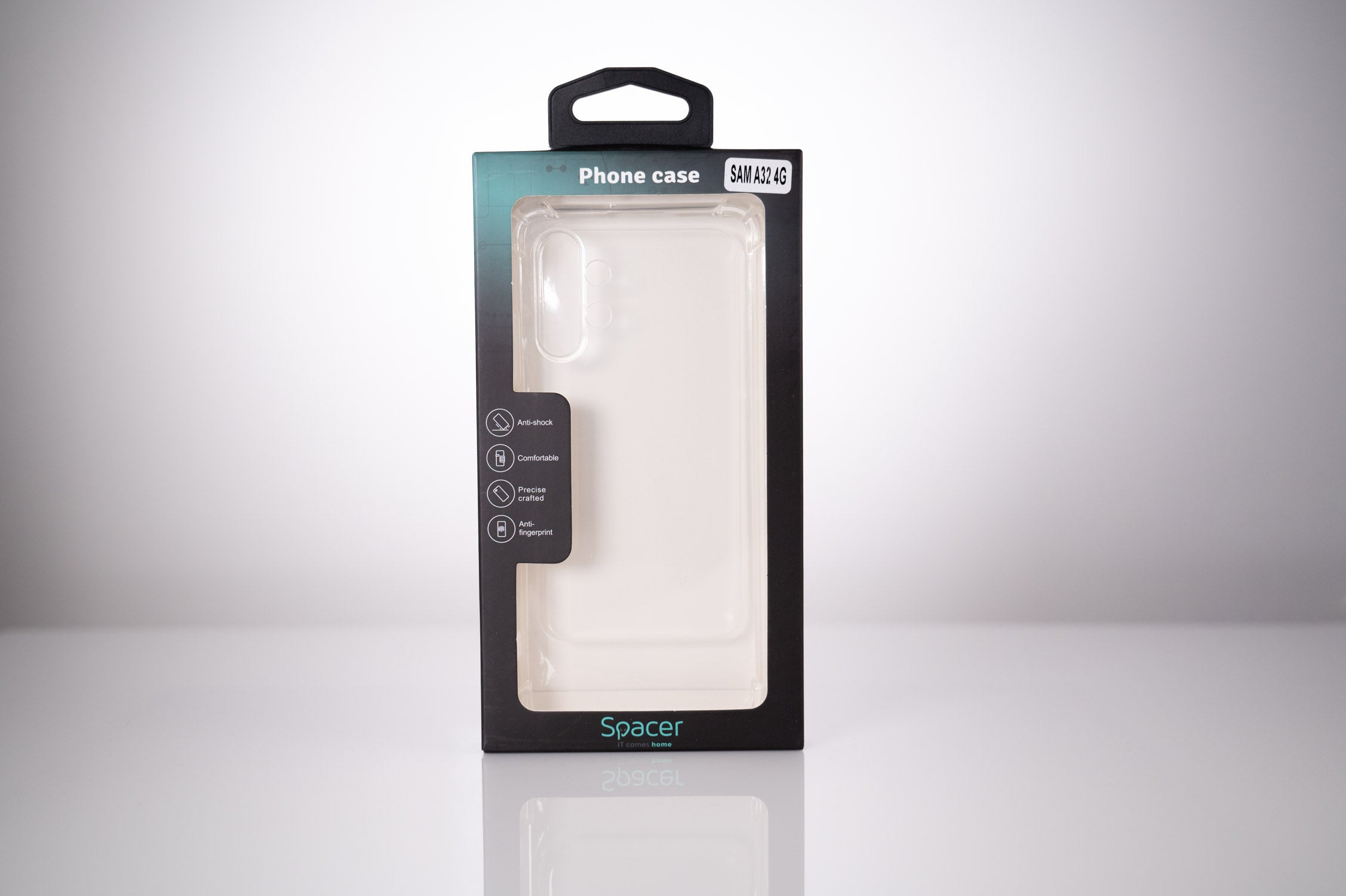 Husa Samsung Galaxy A32 4G Spacer, transparenta, grosime 1.5mm, protectie suplimentara antisoc la colturi, material flexibil TPU "SPPC-SM-GX-A324G-CLR"
