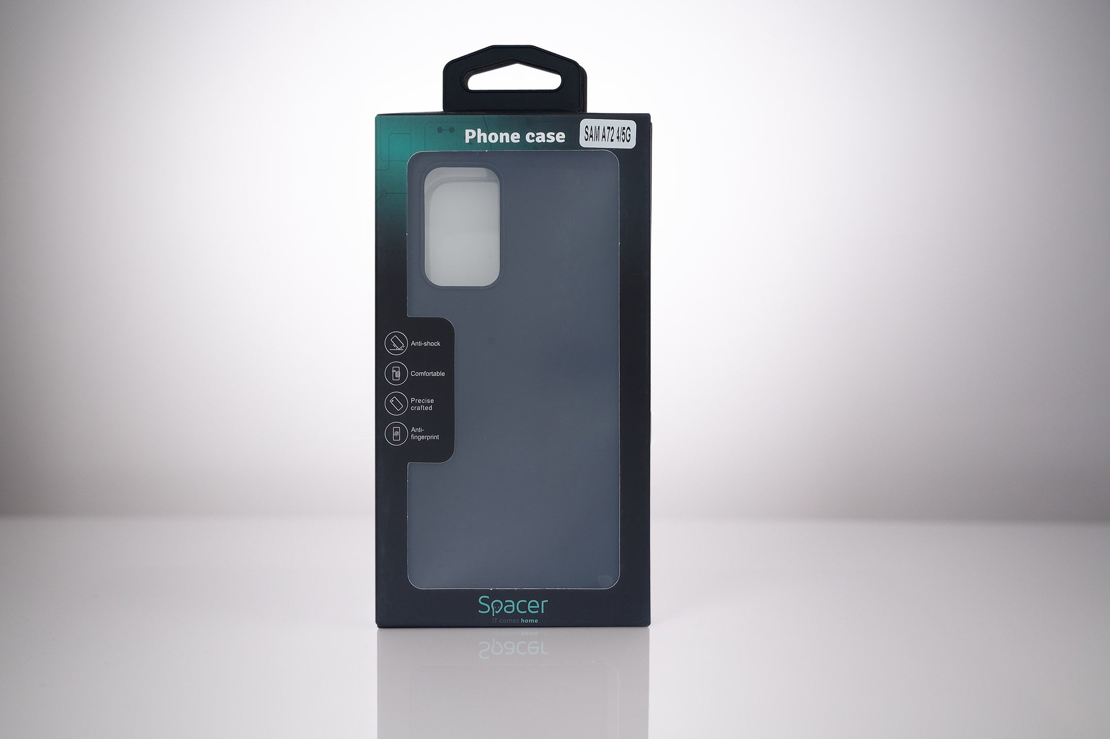 Husa Samsung Galaxy A72 Spacer, negru, grosime 1.5mm, material flexibil TPU "SPPC-SM-GX-A72-TPU"