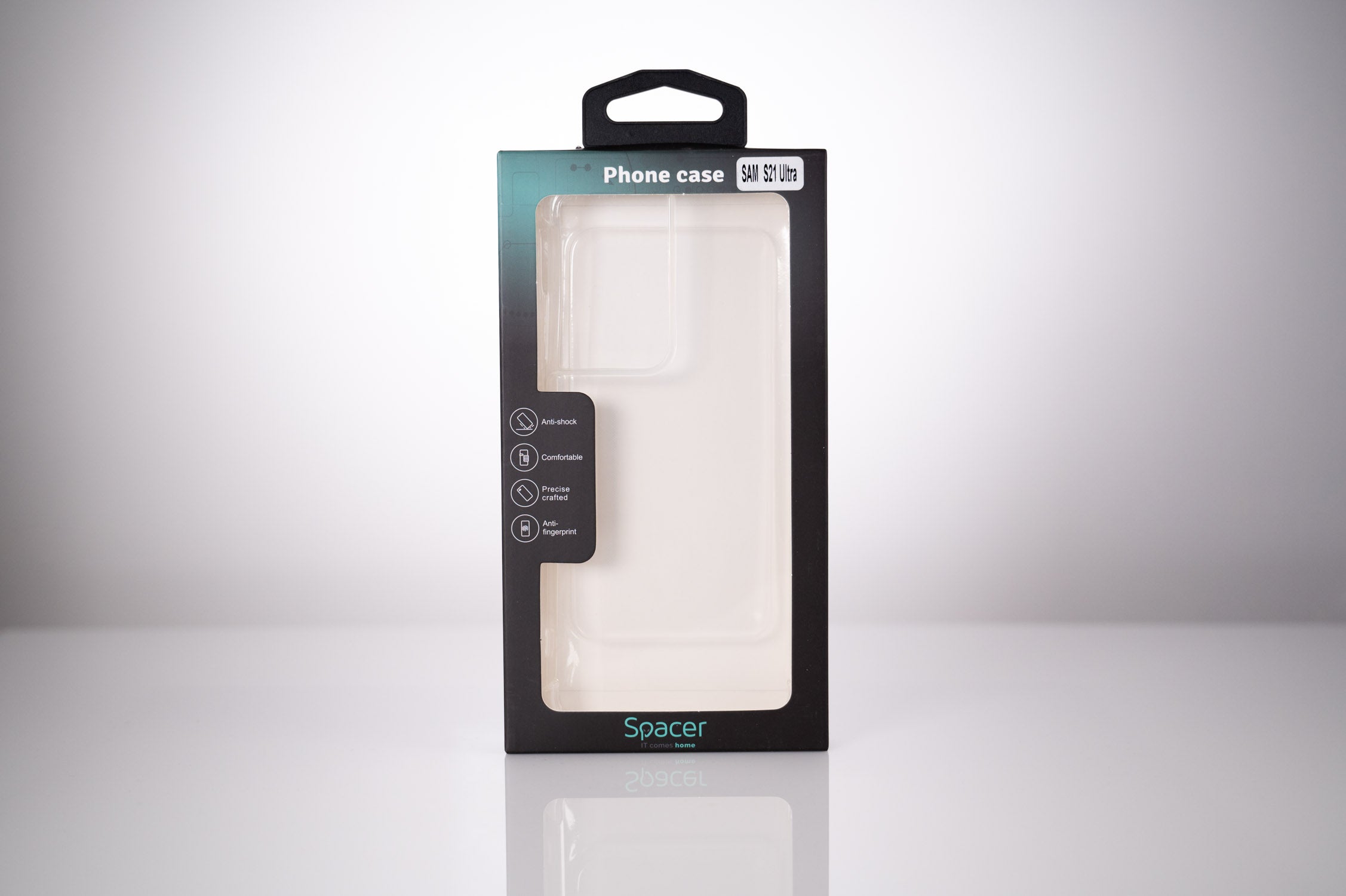 Husa Samsung Galaxy S21 Ultra Spacer, transparenta, grosime 1.5mm, protectie suplimentara antisoc la colturi, material flexibil TPU "SPPC-SM-GX-S21U-CLR"