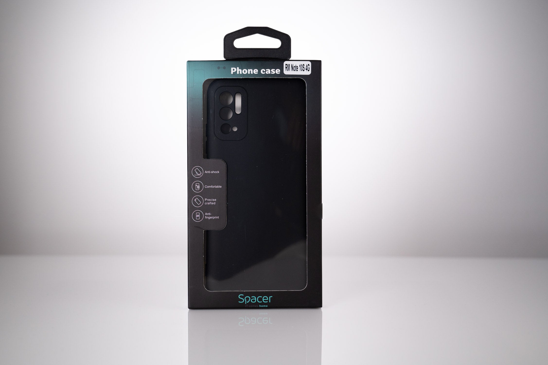 Husa Xiaomi Redmi Note 10 S Spacer, negru, grosime 2mm, material flexibil silicon + interior cu microfibra "SPPC-XI-RM-N10S-SLK"