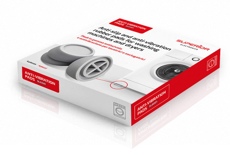 PICIOARE cauciucate anti-vibratii Superior, pentru masina de spalat / uscator rufe, alb, "SUPSLG001"