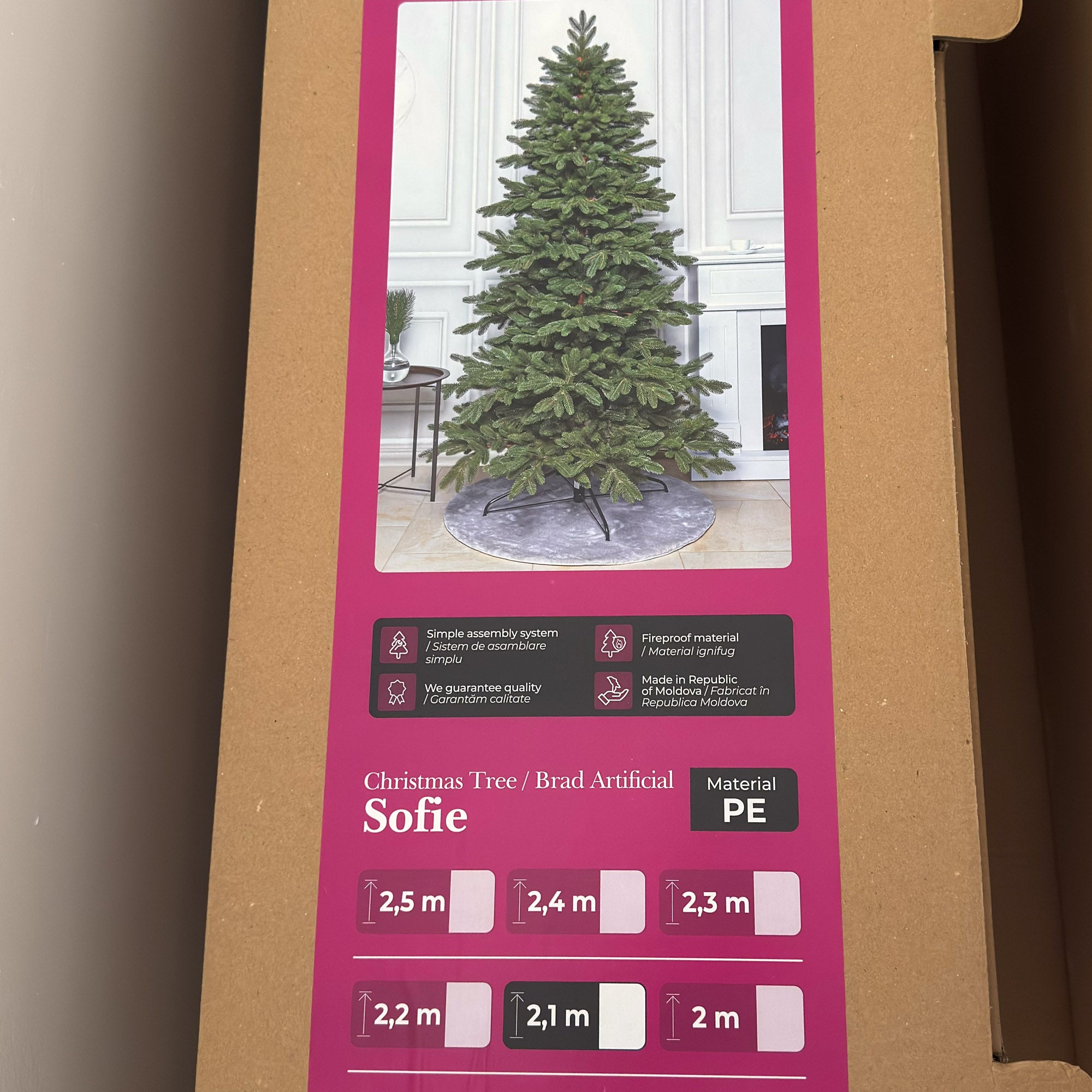 Brad artificial Sersimo, Sofie Elite, verde, integral 3D, 210 cm