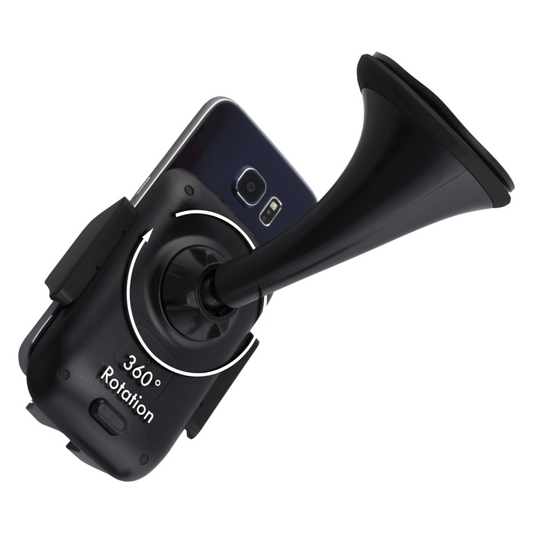 Suport auto telefon premium, prindere parbriz, universal (latime telefon : 58 mm - 83 mm), Negru - BazarOltenia