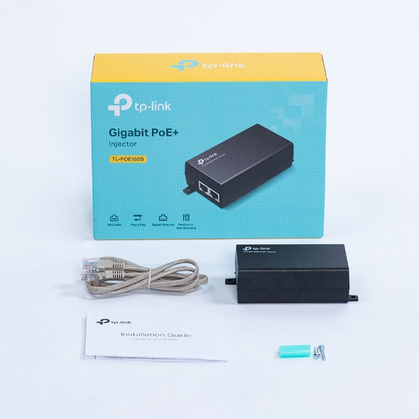 INJECTOR PoE+ TP-LINK 2 porturi Gigabit, compatibil IEEE 802.3af/at 30W maxim 100M, carcasa plastic, "PoE160S"