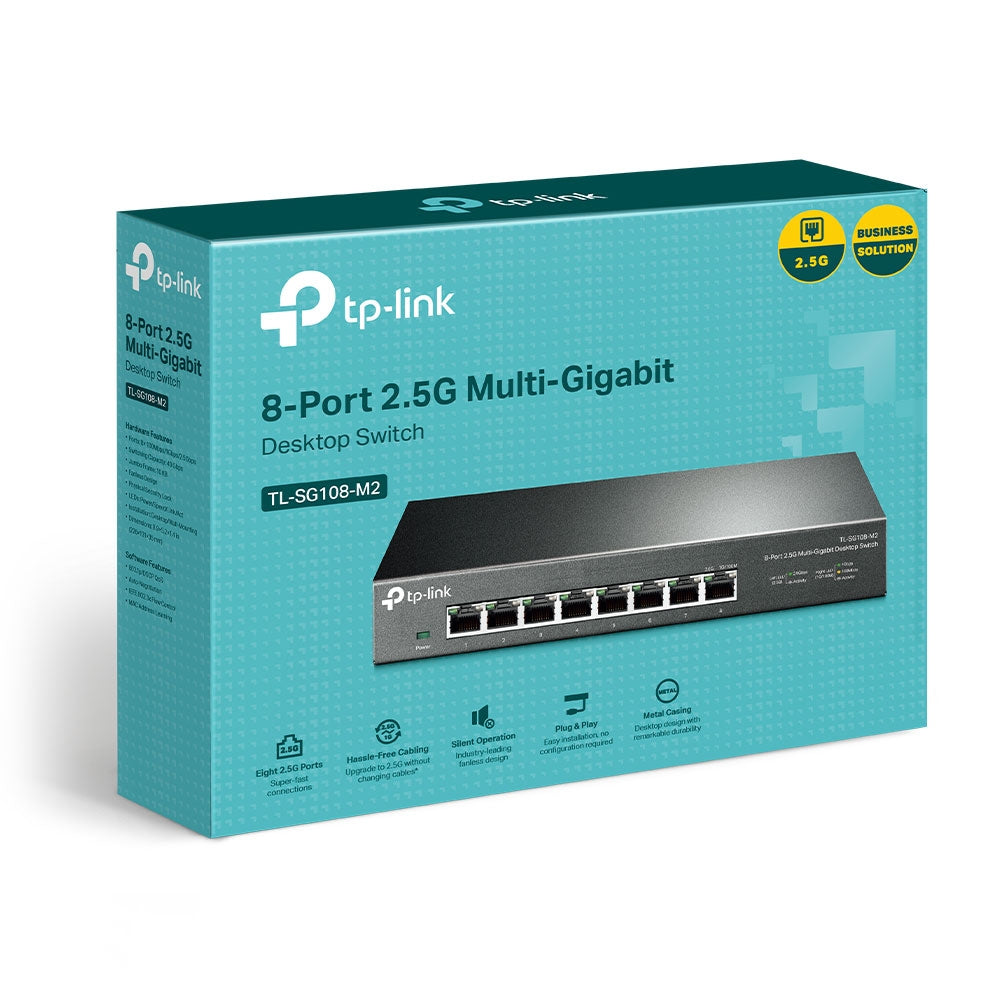 SWITCH TP-LINK 8 porturi 2.5 Gigabit. carcasa metalica "TL-SG108-M2"