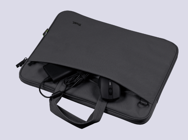 GEANTA TRUST, pt. notebook de max 16 inch, 1 compartiment, buzunar frontal, 410 x 290 x 40 mm, poliester, negru, "TR-24447"