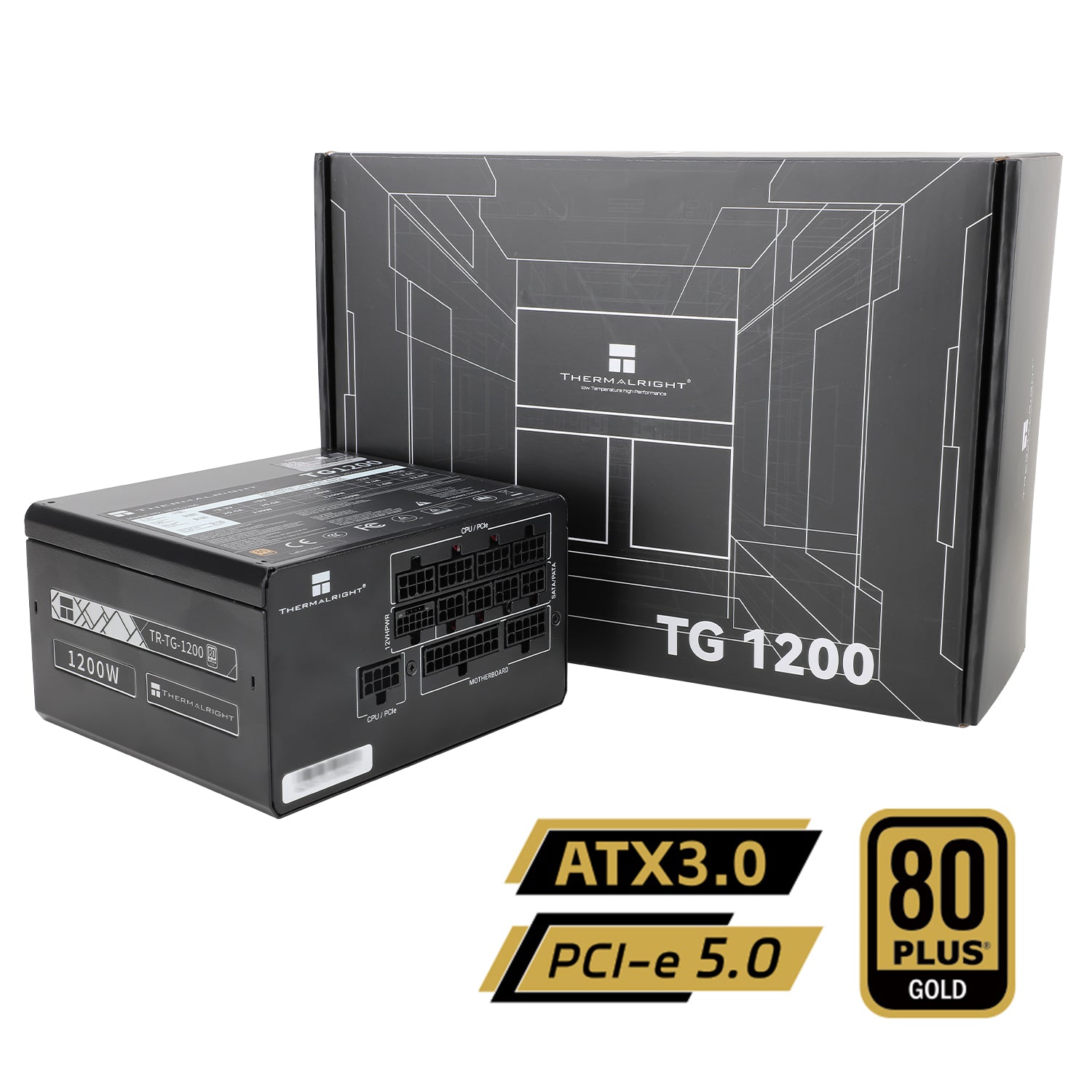 SURSA Thermalright, 1200W, certificare 80 Plus Gold, modular, fan 120mm, negru, "TR-TG 1200"