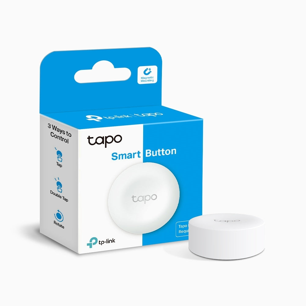BUTON inteligent TP-LINK, necesita hub Tapo H100 pentru functionare, programare prin smartphone aplicatia Tapo, 1 x baterie CR2032, WiFi, alb "Tapo S200B"
