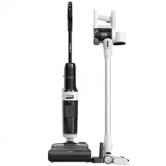 Aspirator vertical Floor One Switch S6 Stretch Plus Combo, Smart Floor Washer, aspirare (uscat/umed), WiFi, Alb Negru - BazarOltenia