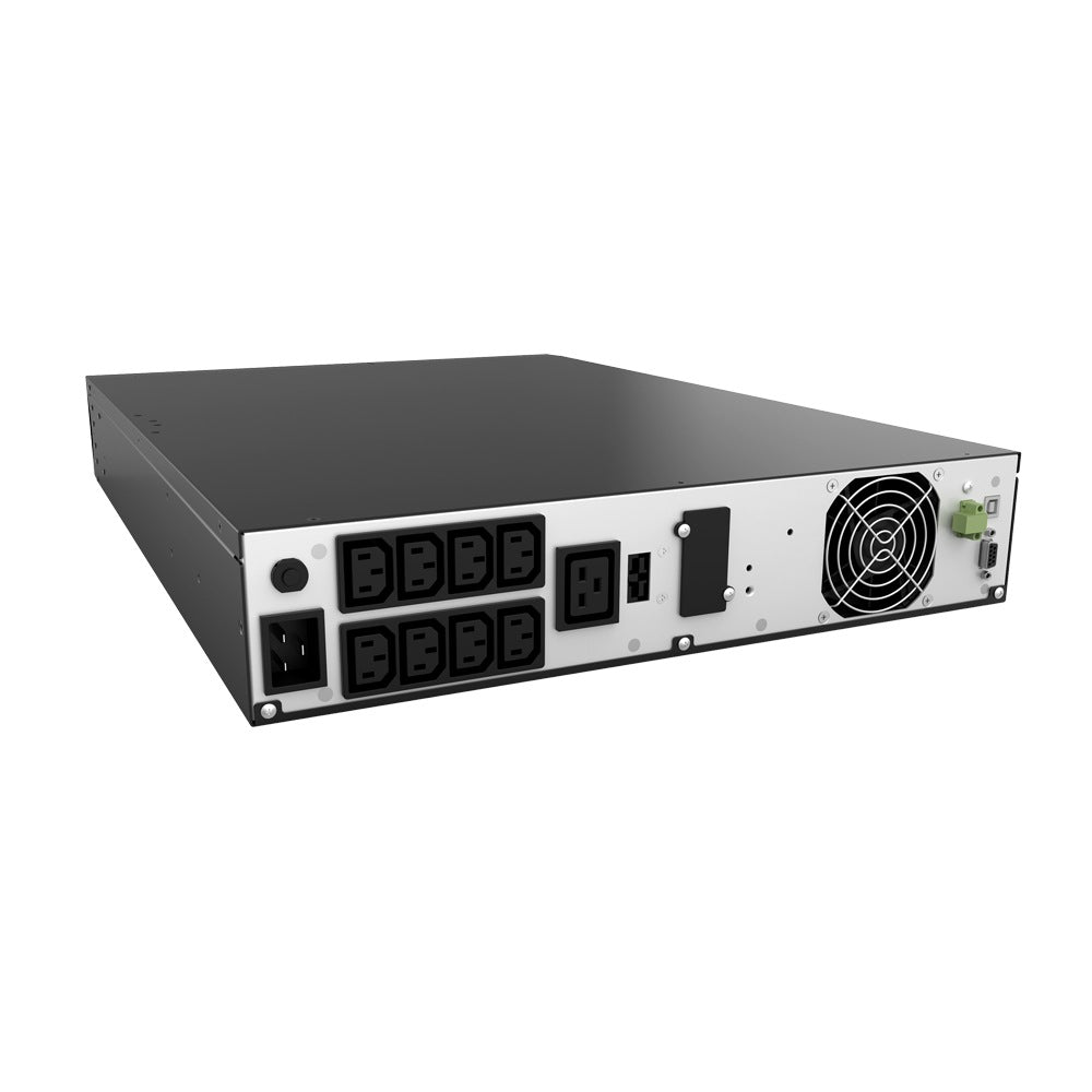 UPS NJOY, "Aster 3000", Online cu sinusoida pura, rack, 3000VA/2700W, AVR, IEC x 8, 6 x baterie GP09122L, display LCD, back-up 11 - 20 min., "UPCMCOP930HASCG01B"