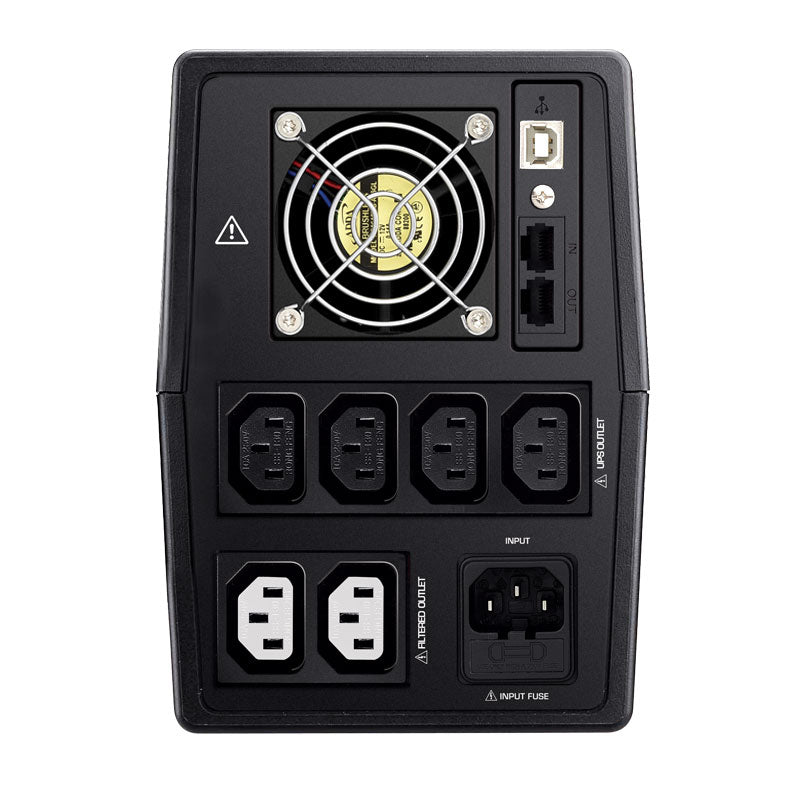 UPS Tecnoware "ERA PLUS", Line int., mini Tower, AVR, IEC x 6, back-up 10 - 90 min. "FGCERAPL2602IEC"