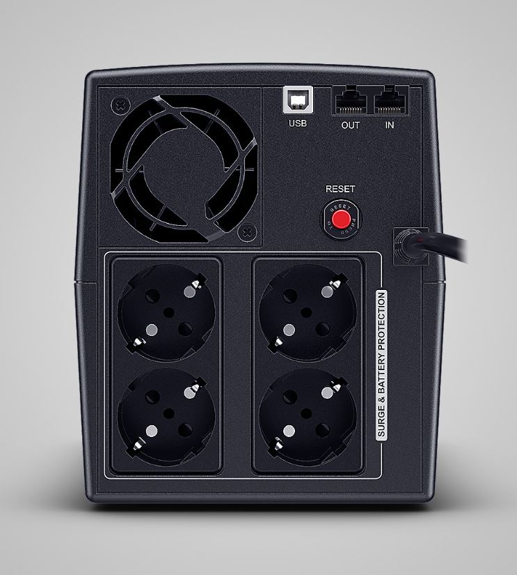 UPS CYBER POWER Line Int. cu manag,1500VA/ 900W,AVR,4xShucko,LED,2x 12 V/7.5Ah,Backup 60-90 min,incarc. 8h,con. USB,combo RJ45,charg USB-A/ USB-C,GreenP,"UT1500EG"