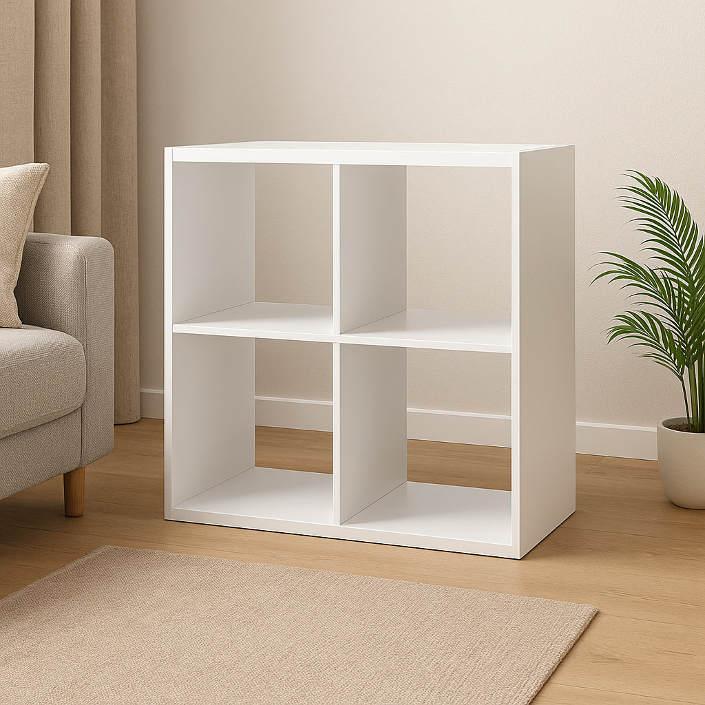 Biblioteca 5Five Mix n'Modul, 4 compartimente, PAL, 68x32x68 cm, alb