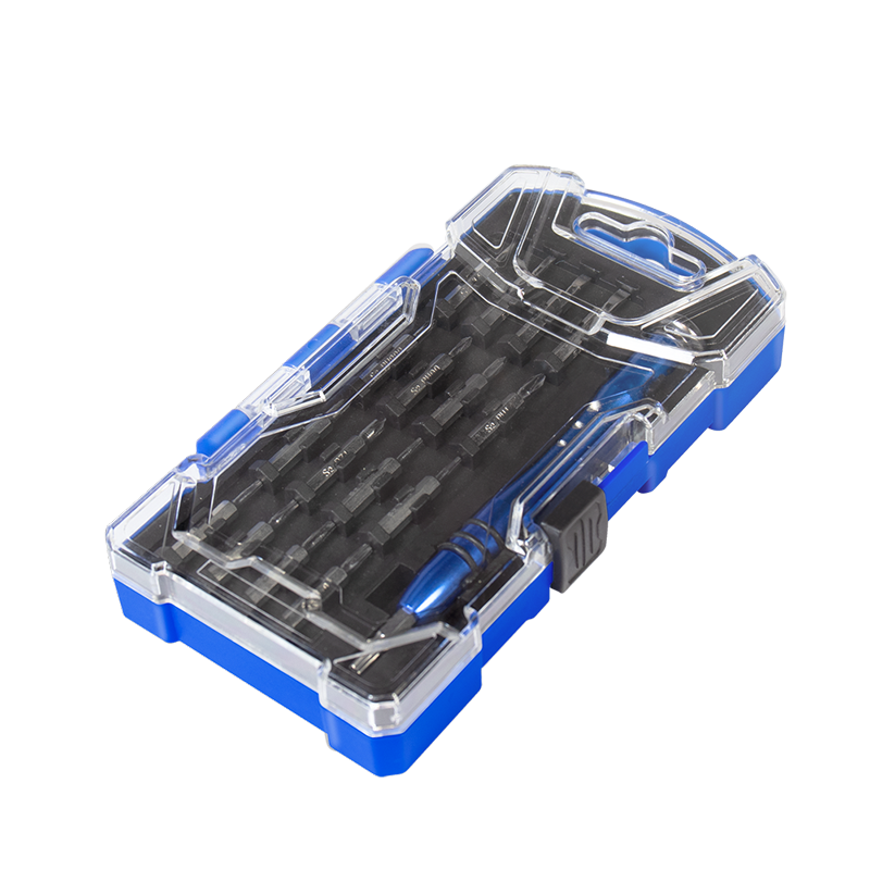 TRUSA scule surubelnite, LOGILINK, set 18 bucati: 17x biti (0.3x1.5mm,0.4x2.0mm,0.4x2.5mm,0.5x3.0mm,PZ0,PZ1,T4,T5,T6,T7,T8,T9,T10,PH000,PH00,PH0,PH1), maner din aliaj, "WZ0056"