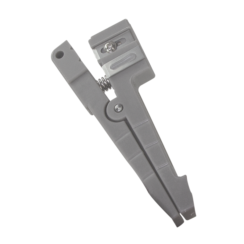 CLESTE dezizolare cablu, LOGILINK, functii: dezizolare cablu, fibra optica, coaxial, si Cu pana la 3.2mm, maner antialunecare, 3x lame drepte, 1x lama rotunda, gri, "WZ0063"