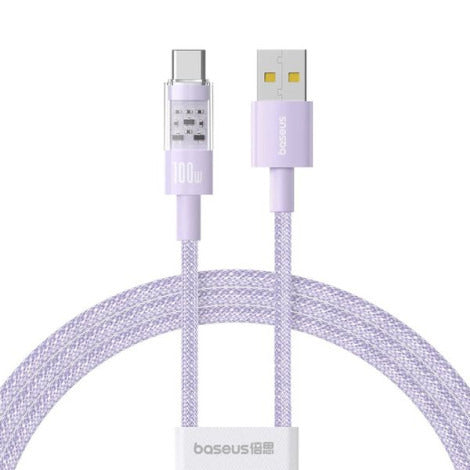 CABLU alimentare si date Baseus Gem, Fast Charging Data Cable pt. smartphone, USB la USB Type-C 100W, 2m, mov "P10373002511-01" - 6932172658700