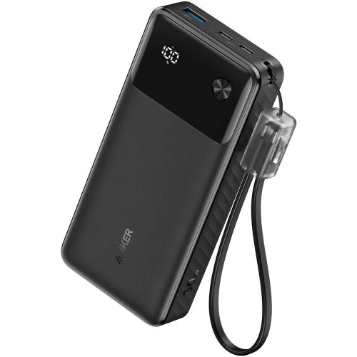 POWER BANK Anker 20.000 mAh, 30W PD 3.1, 1 x USB, 2 x USB-C, afisaj inteligent, 560 g, negru, "A1384G11" - 194644173401