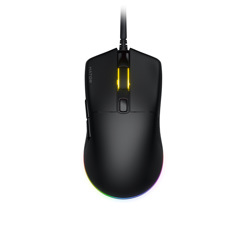 Mouse cu fir Hator Pulsar 3, negru