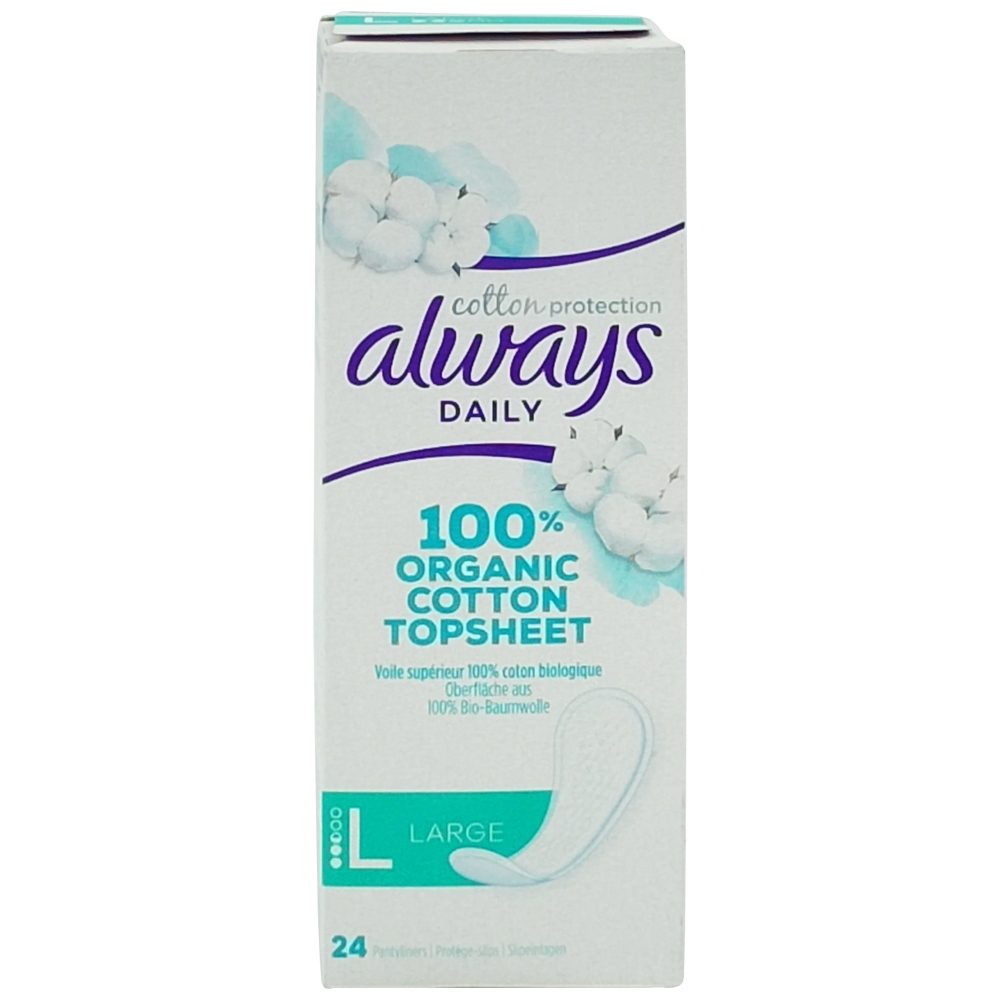 Absorbante, Always, Zilnice 24 buc Organic Cotton Topsheet