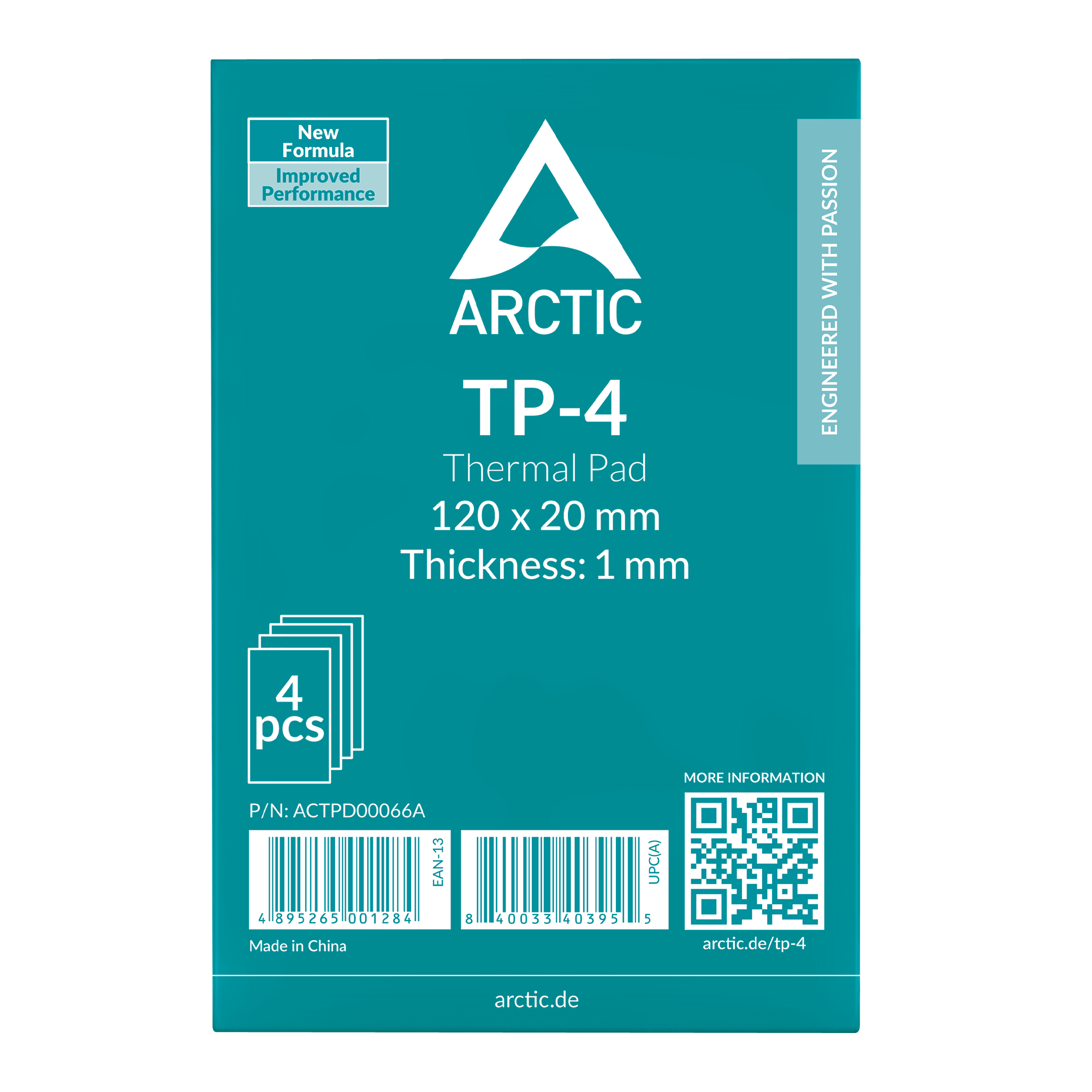Set 4 buc Thermal Pad Arctic "TP-4", 120 x 20 mm 1mm grosime, densitate 3.4 g/cm3,"ACTPD00066A"