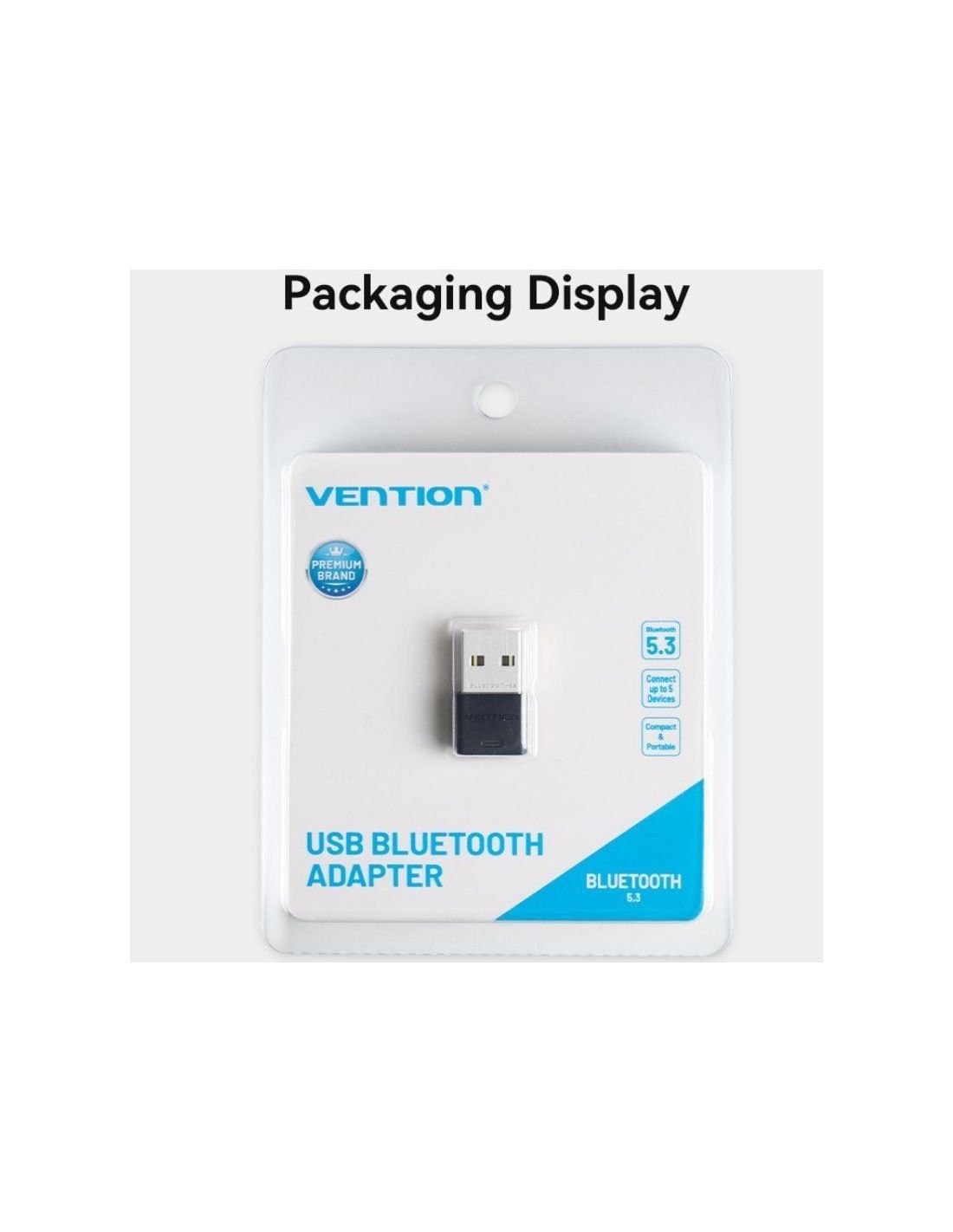 Adaptor Bluetooth Vention, conectare prin USB 2.0, distanta 20 m (pana la), Bluetooth 5.3, antena interna, negru, "NAHB0" - 6922794782952