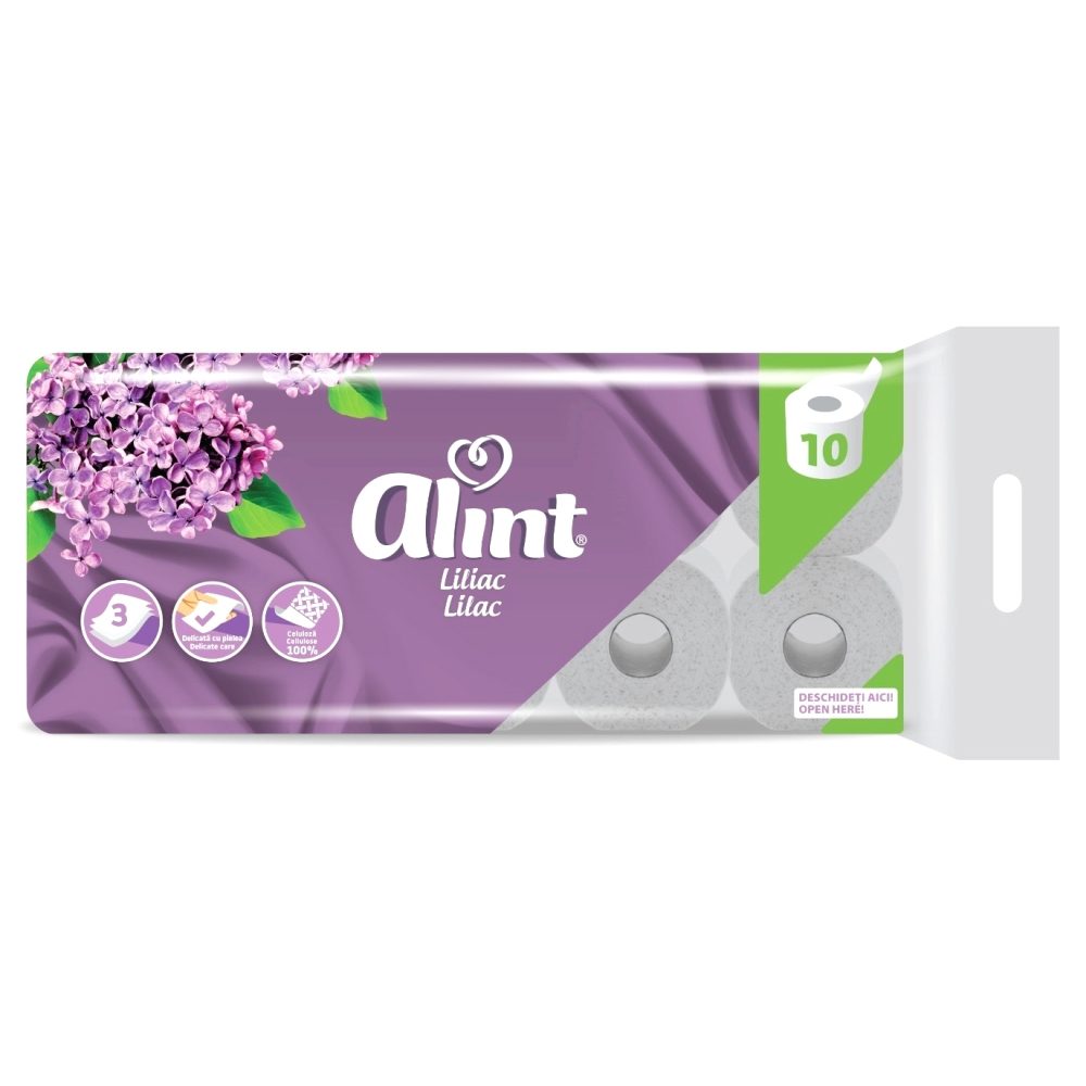 Alint Hartie Igienica Practic 10ROLE 3STR Liliac
