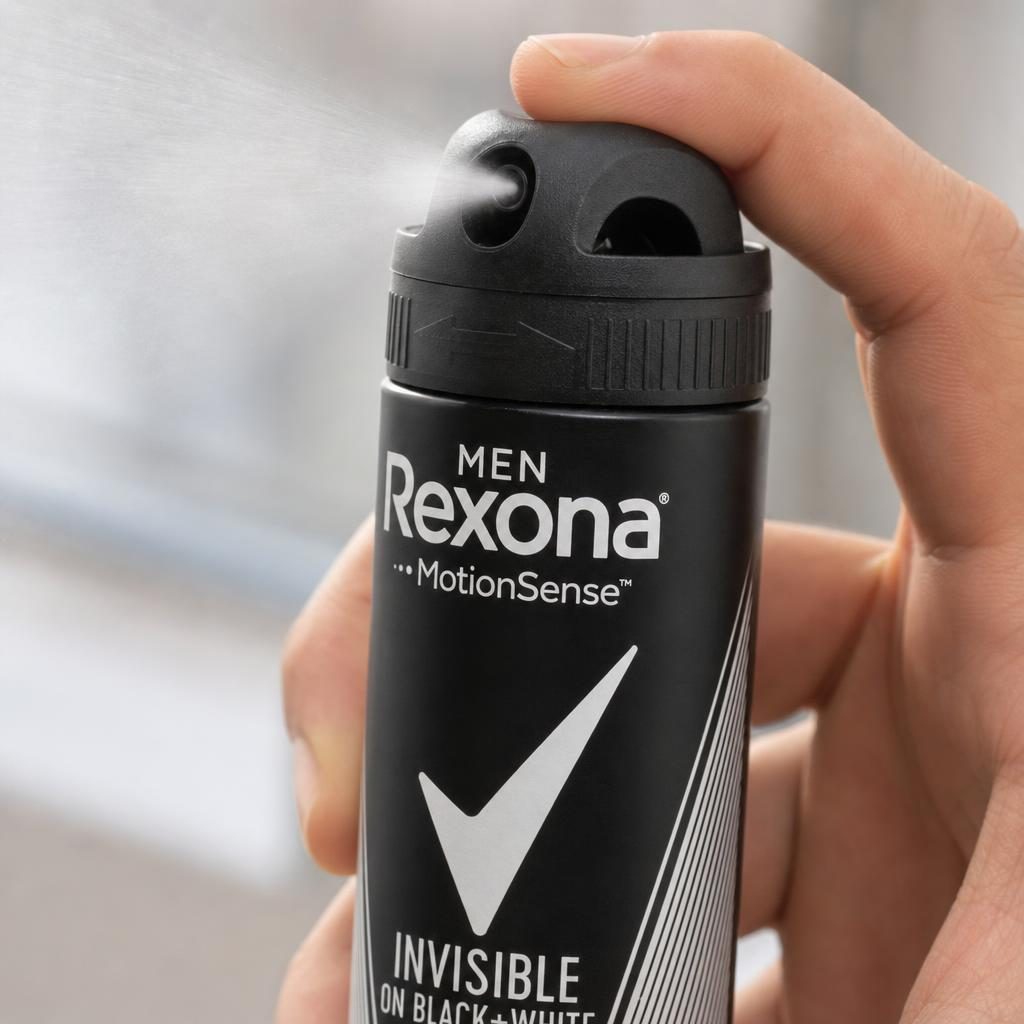 Deodorant Antiperspirant Spray, Rexona Men, 48 h, Motion Sense Invisible Black + White
