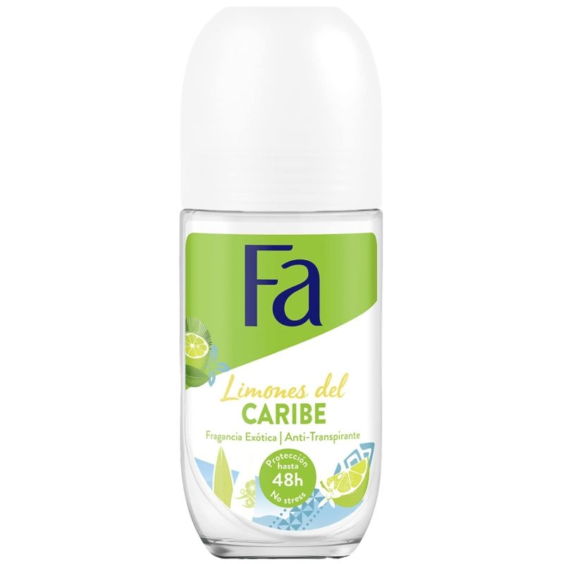 Antiperspirant Roll-On, Fa, 50 ml Limones Del Caribe