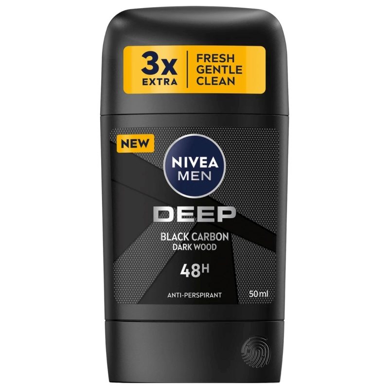 Antiperspirant Stick, Nivea, 50 ml Men Deep Black Carbon