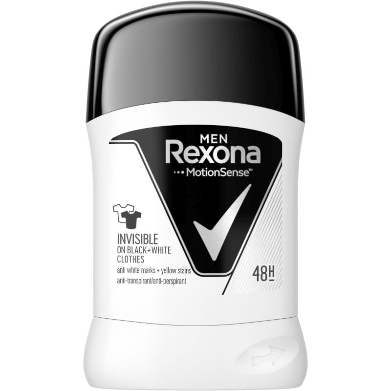 Antiperspirant Stick, Rexona, 50 ml Men Invisible Bw
