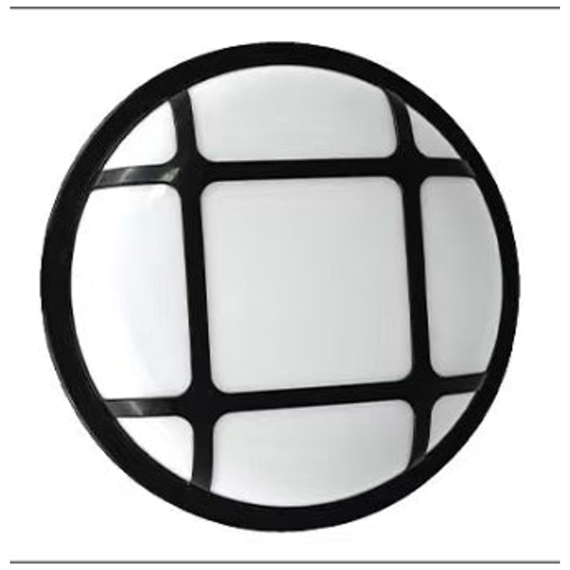 Aplica LED de Exterior AX311/162BK, Diametru 16.2cm, IP65, Lumina Calda, Negru