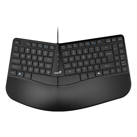 TASTATURA GENIUS USB, 104 taste, 12 functii, ergonomic, palm rest, AI, cablu 1.5m, black, "Ergo KB-700" "31310053400"