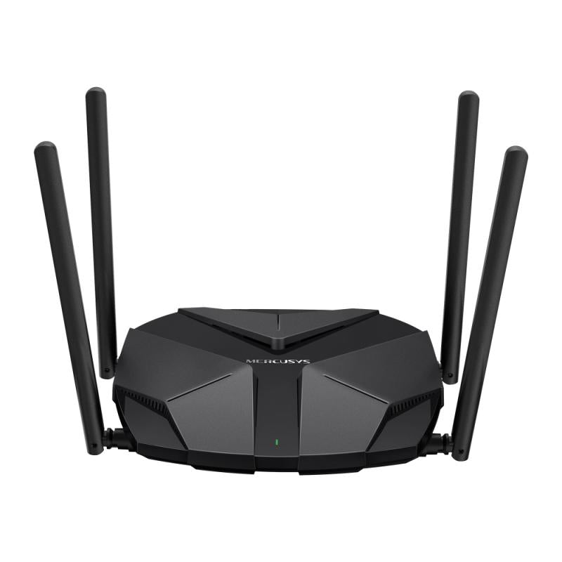 Mercusys AX3000. WAN connection type: RJ-45. Wi-Fi band: Dual-band (2.4 GHz / 5 GHz), Top Wi-Fi standard: Wi-Fi 6 (802.11ax), WLAN data transfer rate (max): 3000 Mbit/s. Ethernet LAN interface type: Gigabit Ethernet, Ethernet LAN data rates: 10,100,1000 M
