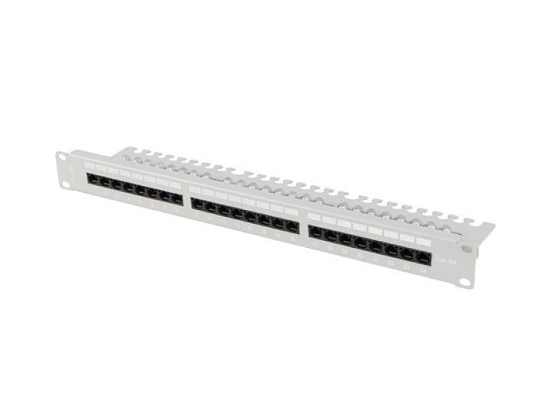Lanberg Patch panel 24 porturi 1U Cat.6A UTP gri