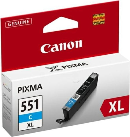 Cartus Cerneala Original Canon Cyan, CLI-551XLC, pentru Pixma IP-7250|8750|IX-6850|MG-5450|5550|5650|6350|6450|6650|7150|7550|MX-725|925, 11ml, , "BS6444B001AA"