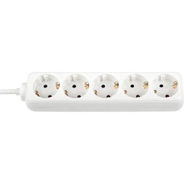PRELUNGITOR Bachmann, Schuko x 5, conectare prin Schuko (T), cablu 5 m, fara protectie, alb, "B3812525"
