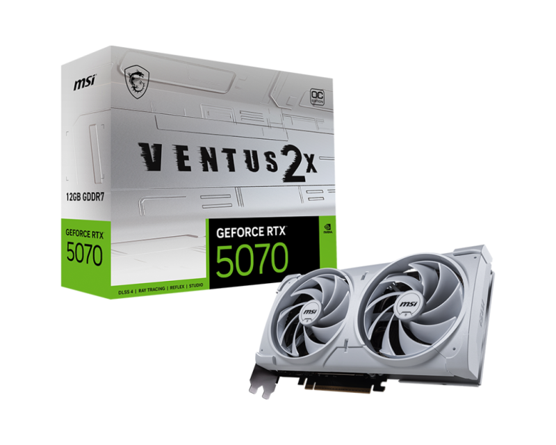 Placa video MSI GeForce RTX 5070 VENTUS 2X OC White, 12GB GDDR7, PCI Express 5.0, 192-bit