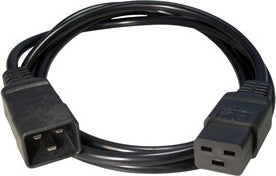 CABLU alimentare GEMBIRD prelungitor, 1.5m, intrare C20, iesire C19, 16A, bulk, black, "PC-189-C19"