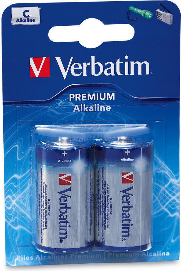 BATERIE VERBATIM C (R14), 1.5V alcalina, 2 buc., "49922"