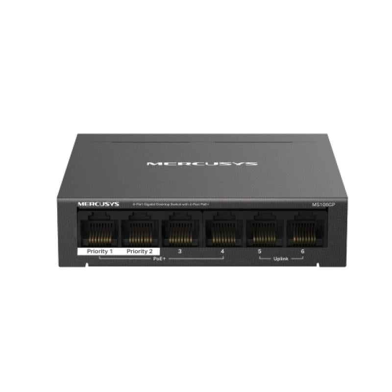 6-Port Gigabit Desktop Switch with 4-Por (6-Port Gigabit Desktop Switch with 4-Port PoE+ Port: 4× Gigabit PoE+ Ports)