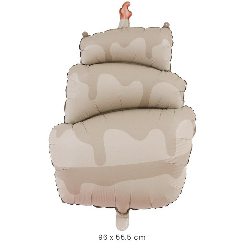 Balon din Folie Metalizata, Flippy, Figurina Animata, Model Tort, 96 x 55.5 cm, Ambalaj Individual, Pai Inclus, Umflare cu Aer sau Heliu, Maro