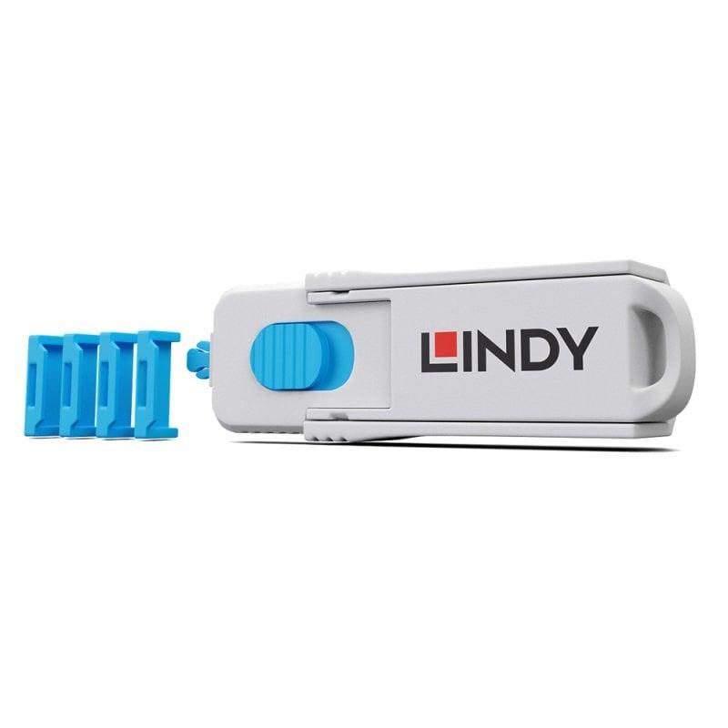 Lindy 4xHDMI port Blocker blue (Port blocker Lindy 4xHDMI)