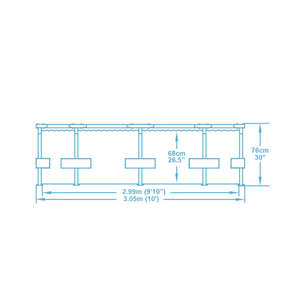 Piscina cadru metalic Bestway, 305x76 cm, 4.700 litri