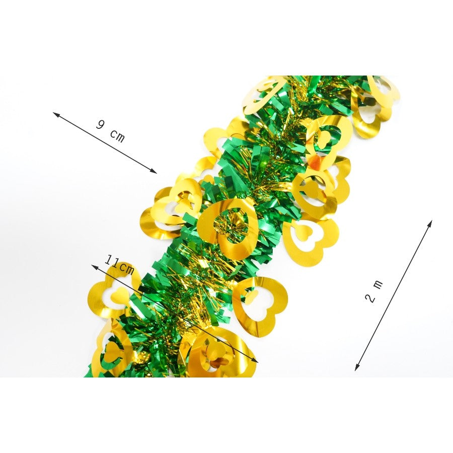 Beteala Craciun, verde, marimea: 2 m x 11 cm x 9 cm material:folie PVC, interior/exterior